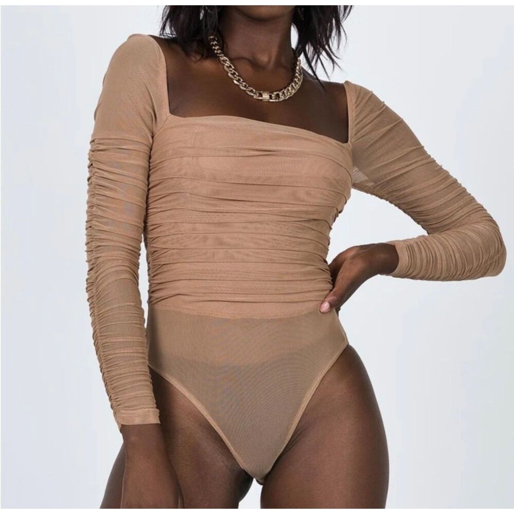 Princess Polly Delaney Bodysuit Beige 2